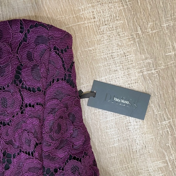 Vera Wang Dress Womens 14 Purple Lace Fit Flare Special Occasion Prom Party - Picture 10 of 16